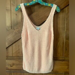 Madewell Women's Peach Knit Sleeveless Monterey Sweater Tank Top. Size L.